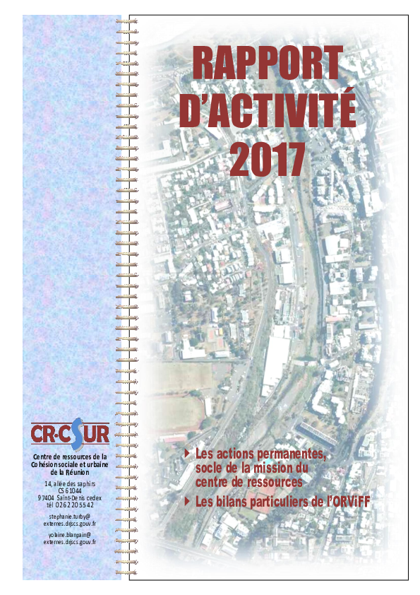 Rapport d'activité 2017 du CRCSUR 